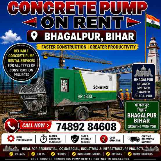 Concrete Pump on Rent in Bhagalpur